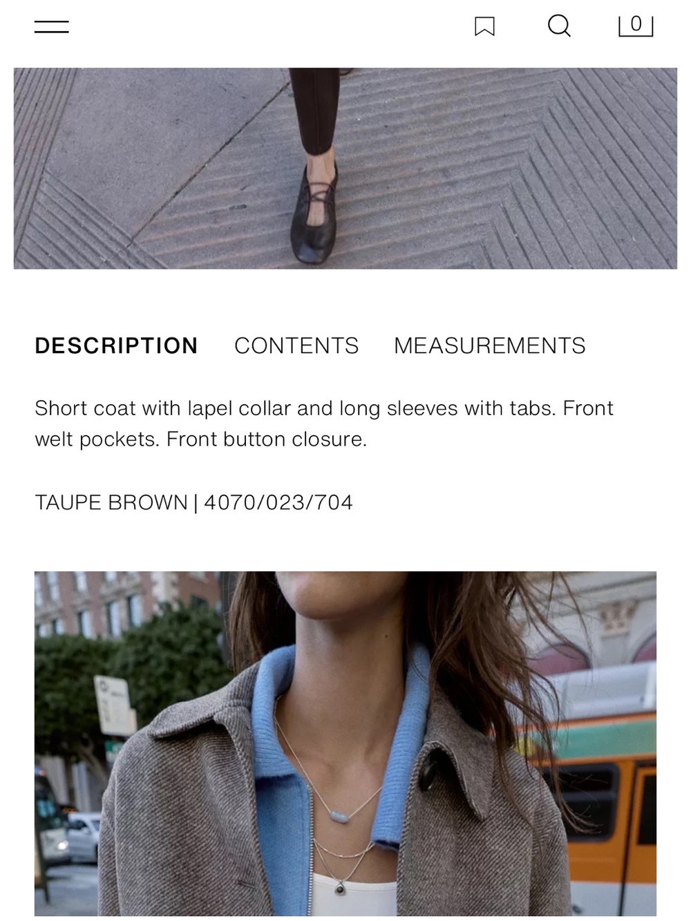 ZARA SHORT WOOL BLEND COAT - Picture 6 of 7